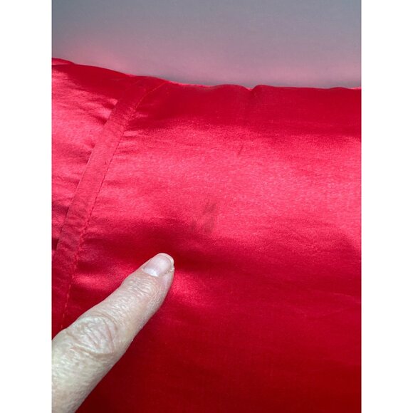 Quilted Pillow Geometric Pattern 14"x14" Multicolor Cotton & Satin - Picture 6 of 6